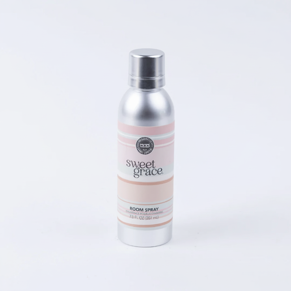 Sweet Grace Room Spray 7 fl oz silver bottle