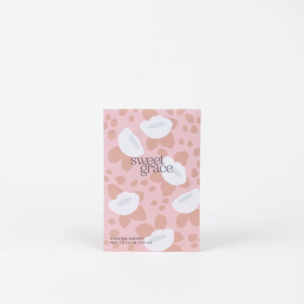 Sweet Grace Scented Sachet in pink floral packaging
